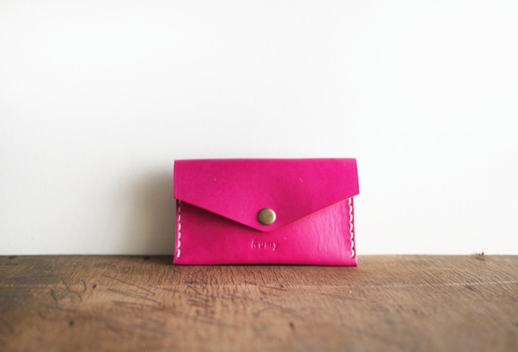 WeWii | Handmade Leather Slim card wallet | Card Holder  | 3枚目の画像