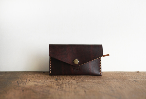 WeWii | Handmade Leather Slim card wallet | Card Holder  | 4枚目の画像