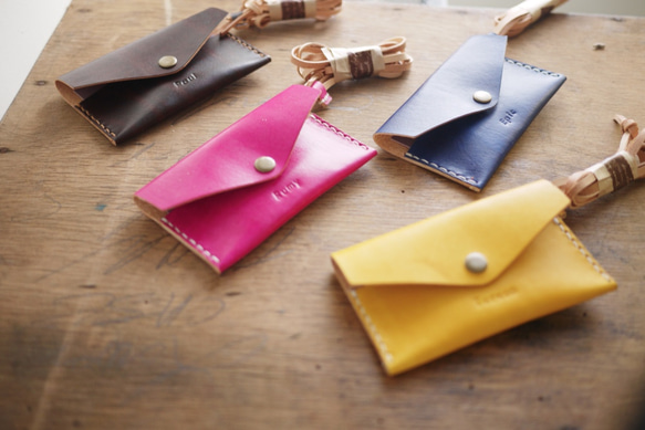 WeWii | Handmade Leather Slim card wallet | Card Holder  | 5枚目の画像