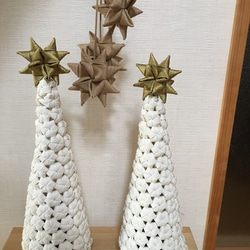 《送料無料》花結び編みのクリスマスツリー 4枚目の画像