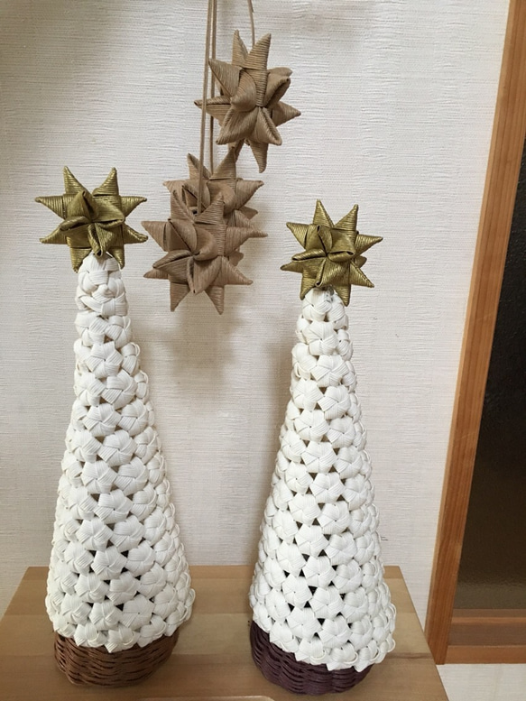 《送料無料》花結び編みのクリスマスツリー 4枚目の画像