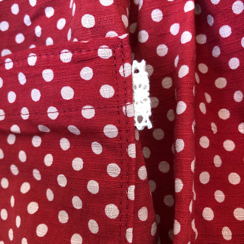 大人のバルーンパンツ○赤ドット柄○ キュロット・ワイドパンツ ハニぉ