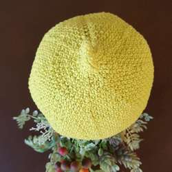 春夏用　どんぐり帽子　　45cm グリーンイエロー 4枚目の画像