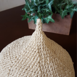 受注製作　春夏用　どんぐり帽子　40cm ～▪▪▪60cm　コットン100% 5枚目の画像