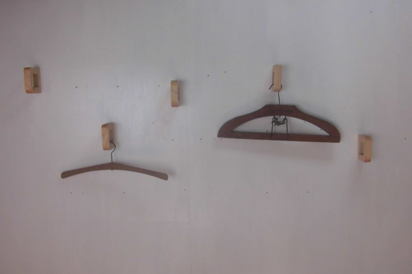 OHANA様オーダー品　壁掛けハンガーフック　コートフック　(type D)　/　国産ヒノキ 2枚目の画像