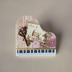 キーチャームつきピアノ型クリップ 1枚目の画像