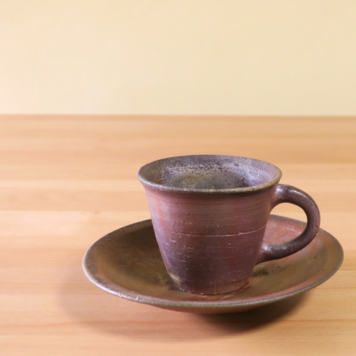 備前焼・コーヒーカップ＆ソーサー(登り窯) マグカップ やきもの
