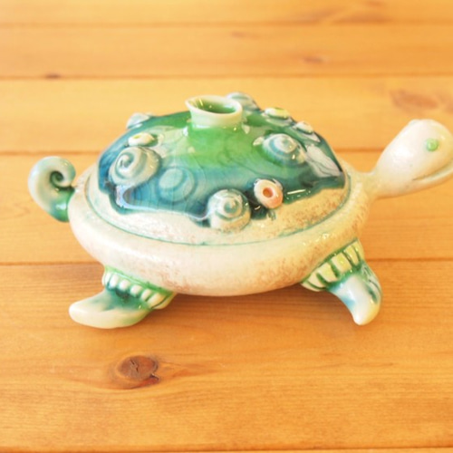 みかガマ カメさん花器