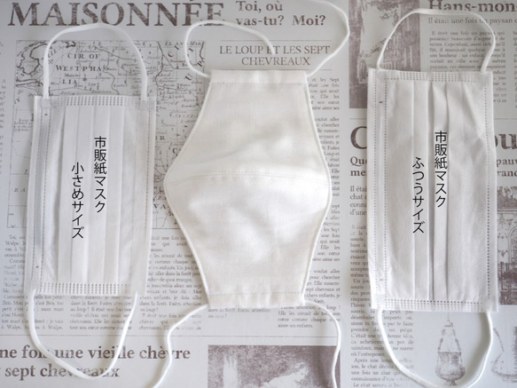 ☆ダブルガーゼの立体マスク＊フィルターポケット付き（標準サイズ）シナモン色のドット柄 3枚目の画像