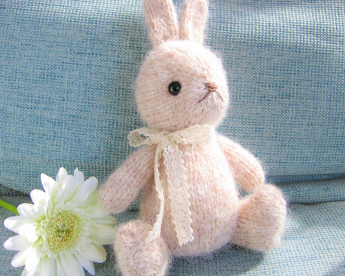 棒針編みアルパカ製＊うさぎのあみぐるみA あみぐるみ めーぷる 通販