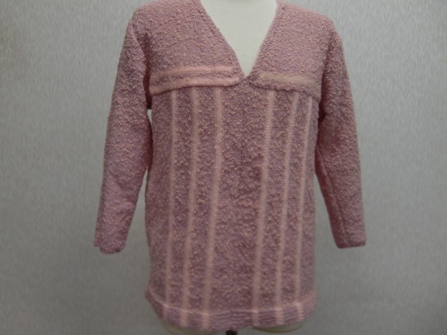 ★ツウィード七分袖セーター　一点物　送料無料★