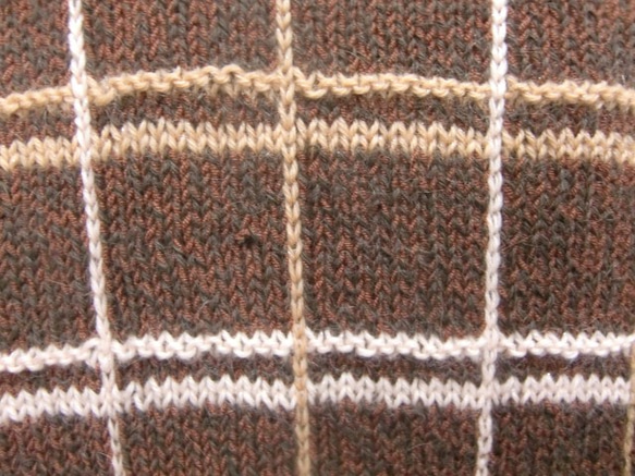 手編み段染め糸の縦横編みのジャケット　送料無料 5枚目の画像