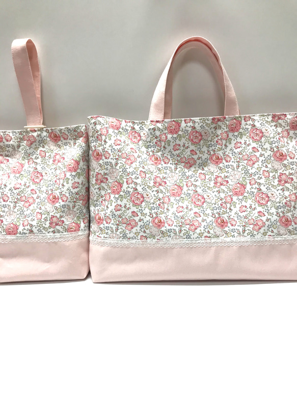 フェリシテライトピンク お着替え袋 レッスンバック 給食袋 お弁当袋