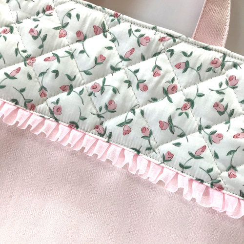 リバティ フローティングフローラ ピンクレッスンバッグ 上履き入れ