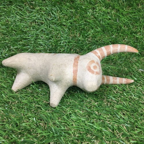 古代インダス文明　コブ牛　箱付き　S２２ー３ インダス文明コブウシ土偶レプリカ その他インテリア雑貨 亜