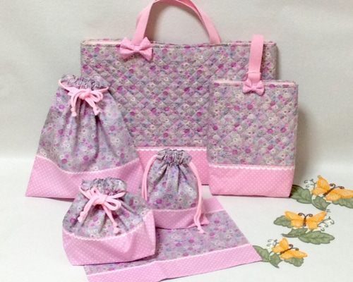 ひろさん作品☆入園＊入学☆ 6点セット(大きめレッスンバッグ) その他