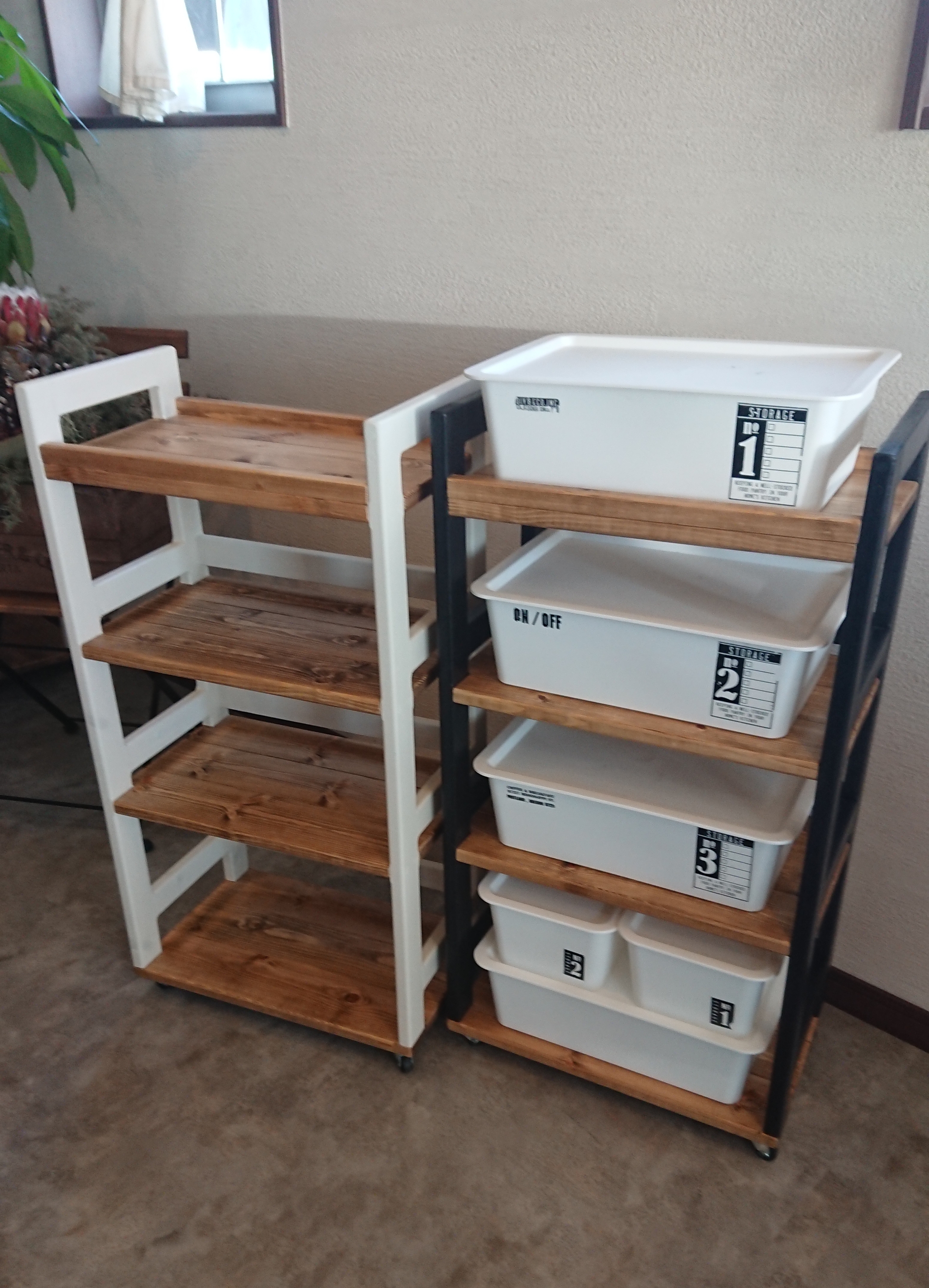 ☆受注制作☆No.7キッチンhighワゴン