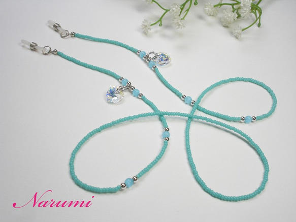 精緻SWAROVSKI手工眼鏡鏈【✿tiffany的愛戀✿眼鏡鍊】老花眼鏡‧太陽眼鏡‧各式眼鏡皆可 【小魔女的魔法部屋】 第2張的照片