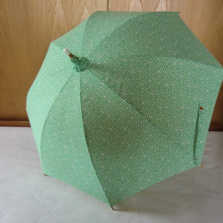 くるくるくる(緑)　晴雨兼用傘 1枚目の画像