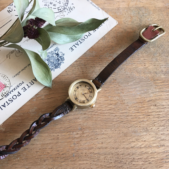 アンティーク風 腕時計【tresse】Brown 腕時計 CORO 通販 9538220