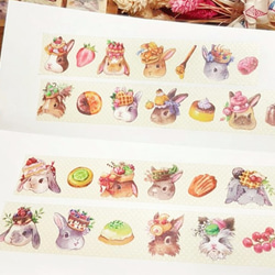 展示◆兔子甜點◆2.5cm紙膠帶 第1張的照片