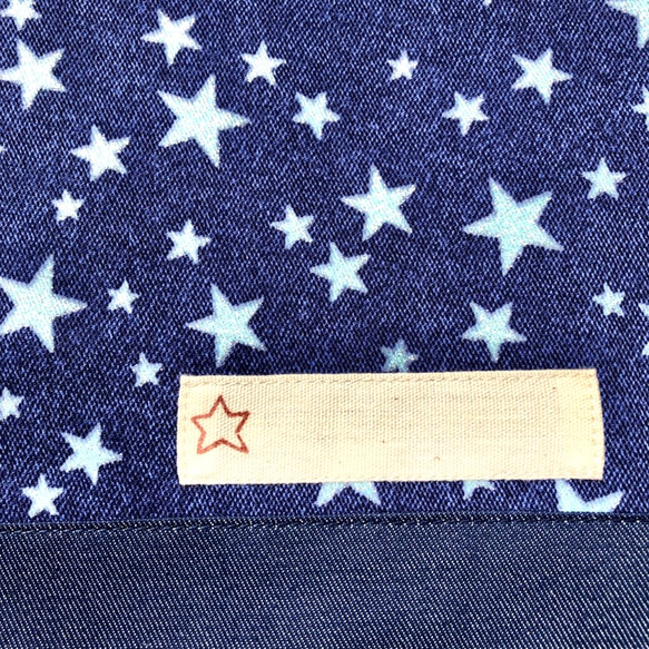 ネームタグ付き 体操服袋(お着替え袋)＊星(持ち手付き) 3枚目の画像