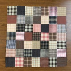 パッチワーク キルトトップ 四角つなぎ(大)＊正方形 その他素材 YUKI