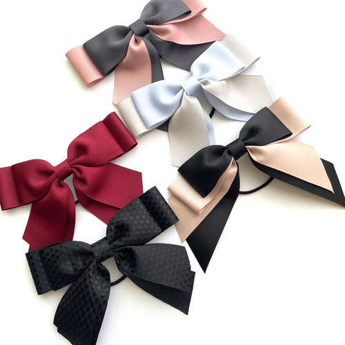 送料無料】カラーが選べる♡たらりんリボン ヘアゴム  