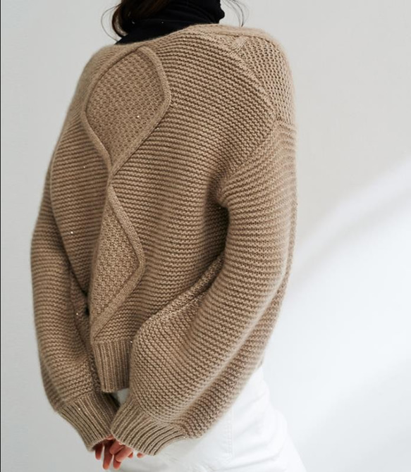 【受注製作】新品カシミア・セーター ニット オーダーメイド 豊富な色M -721 3枚目の画像