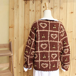 【受注製作】刺繍100%ウール・カーディガ・ セーター ニット SW14 5枚目の画像