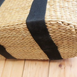 【受注製作】草の自然な香り 手編トートカゴバッグ B3155 2枚目の画像