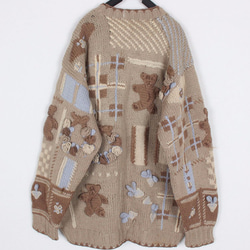 【1着限定】刺繍100%ウール・カーディガ・ セーター ニット HT-9933 2枚目の画像