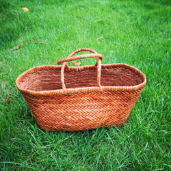 【受注製作】新作・手編み牛革ショルダトートバッグしっかりとした編み込み FB245 インナーバッグ付き 2枚目の画像