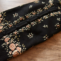 【限定】お花の刺繍たっぷり　ウール・カーディガン・ セーター ニット JND0020 4枚目の画像