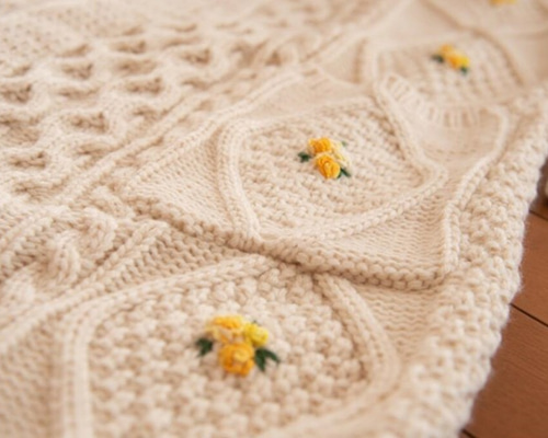 受注製作】お手製刺繍・バラカーディガン・ セーター ニット ウール