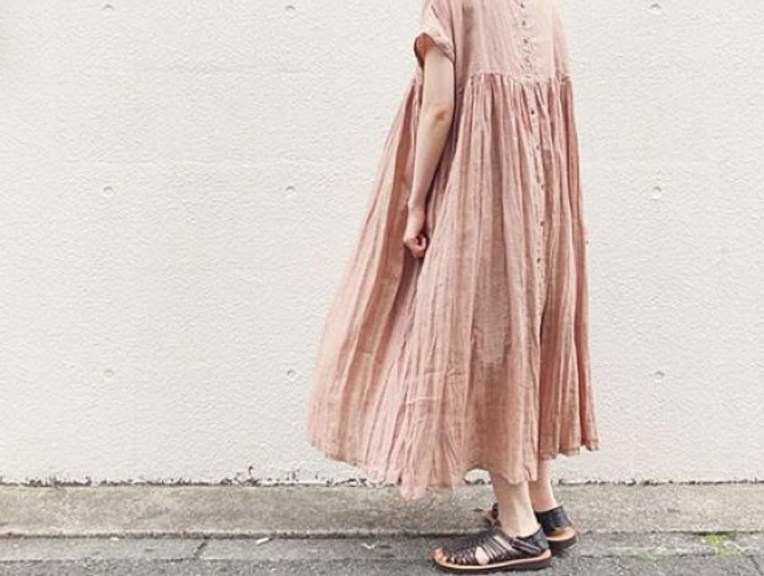 受注製作】100%リネン麻・ロングワンピース 2wayオーダーメイド 豊富  