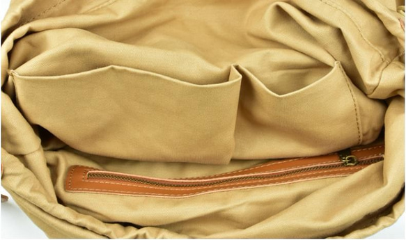 【受注製作】手編み牛革ショルダトートバッグしっかりとした編み込み FB3049 インナーバッグ付き 4枚目の画像