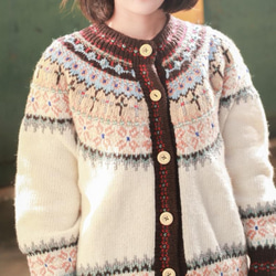 【限定】北欧風刺繍たっぷり　ウール・ セーター ニットLH0021 1枚目の画像
