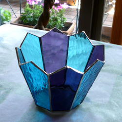 ステンドグラス　植木鉢カバー 2枚目の画像