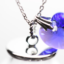 インコのガラスドームネックレス・セキセイインコ・ブルー 6枚目の画像