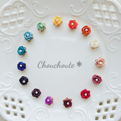 ピンクの薔薇とパールのピアス/イヤリング【ロザフィ】 イヤリング