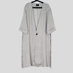 linen coat Origin 亞麻家居外套（原色） 第6張的照片