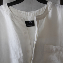 linen long shirt white亞麻家居長襯衣（白色） 第9張的照片