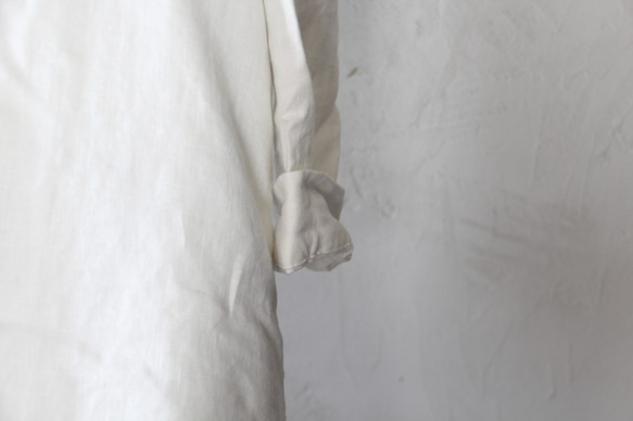 linen long shirt white亞麻家居長襯衣（白色） 第10張的照片