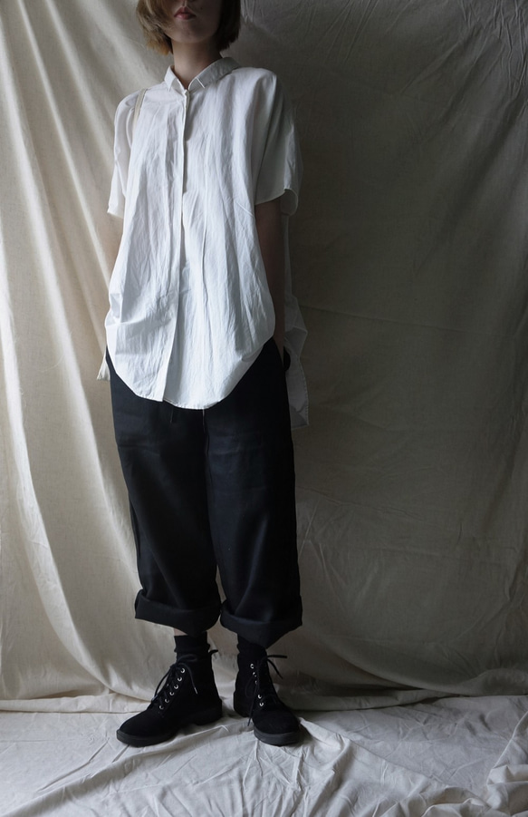 linen pants Black亞麻家居長褲 第4張的照片