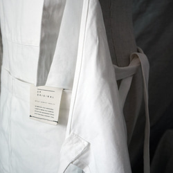 #302 classic work apron（ WHITE ）厚帆布設計圍裙 第5張的照片