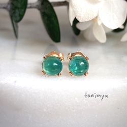 希少】14kgf グランディディエライトのラウンドピアス ピアス