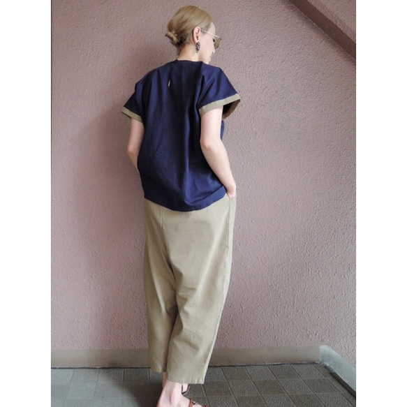 RATA❤️以輪廓為傲❤️寬鬆舒適的棉麻褲，適合S到L碼❤️時尚休閒 第3張的照片