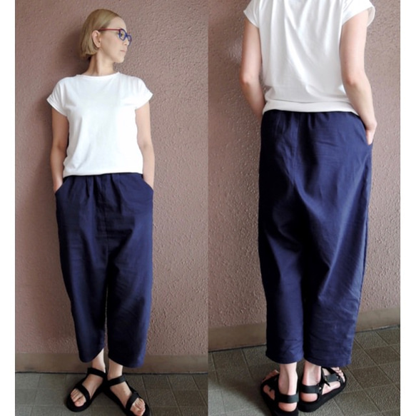 RATA❤️以輪廓為傲❤️寬鬆舒適的棉麻褲，適合S到L碼❤️時尚休閒 第6張的照片