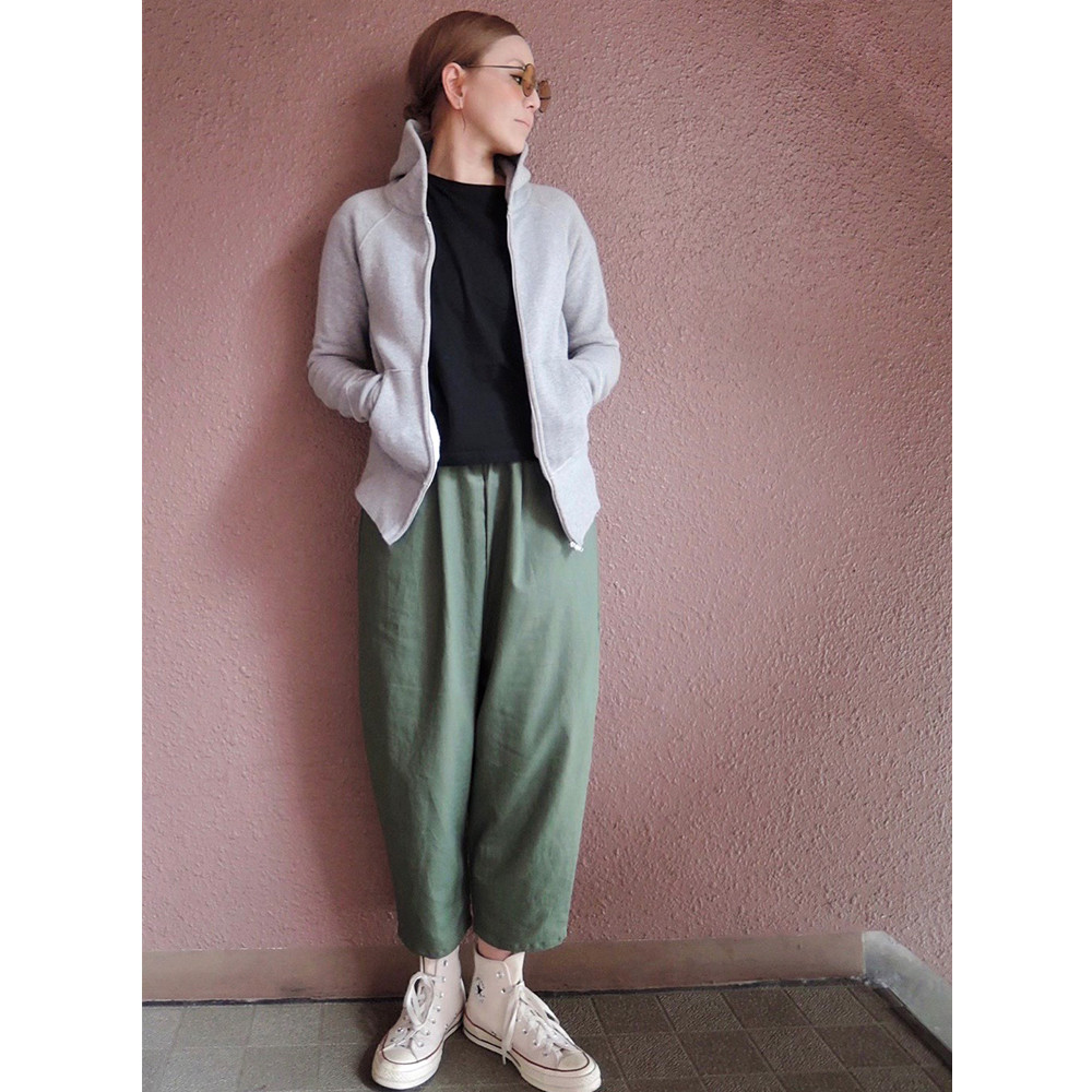 RATA❤️シルエット自慢❤️ゆったり＆ルーズのコットリネンパンツ❤️ウエストフリーS〜L迄対応❤️